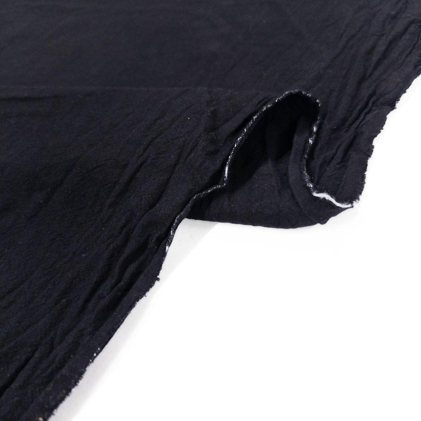 Crumple Cotton in Black