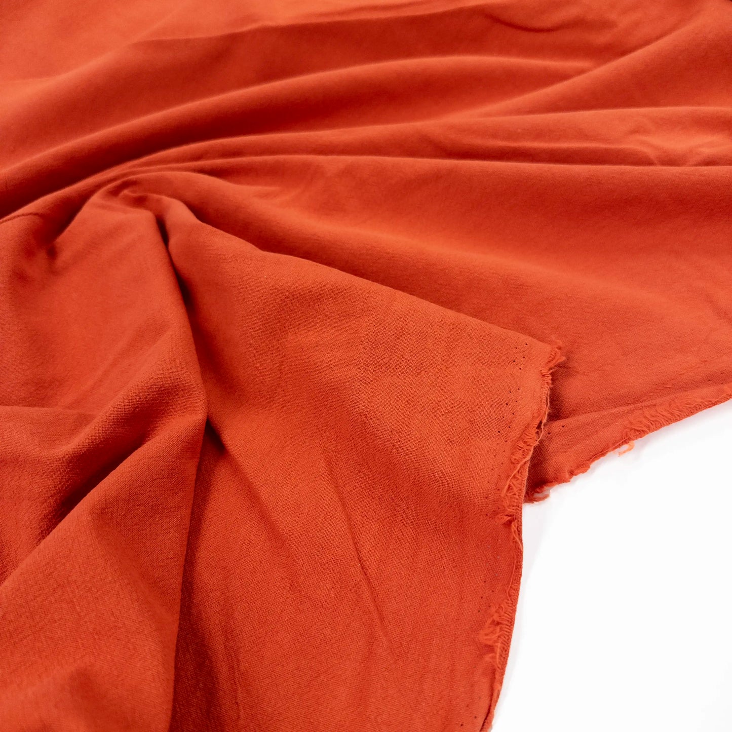 Crumple Cotton in Burnt Orange