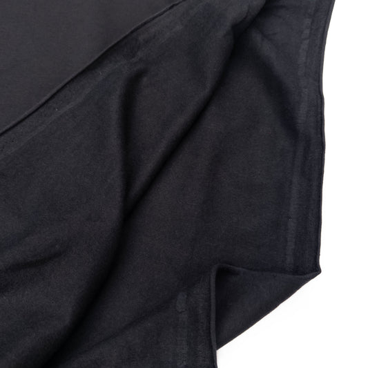 Fleece Backed Bamboo Cotton Knit in Black