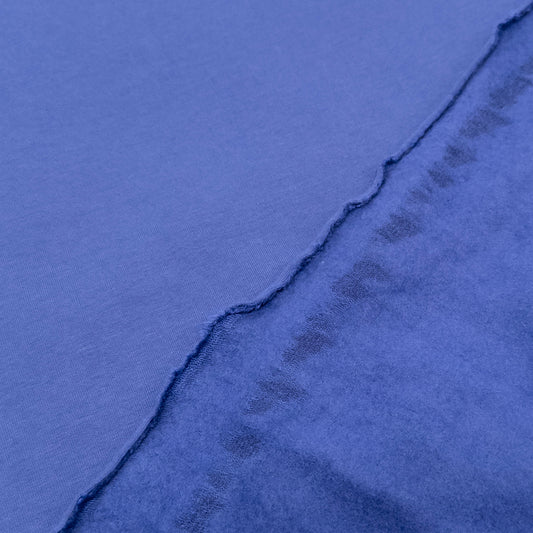 Fleece Backed Bamboo Cotton Knit in Blue Dusk