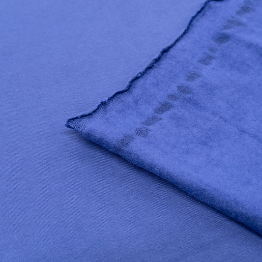 Fleece Backed Bamboo Cotton Knit in Blue Dusk
