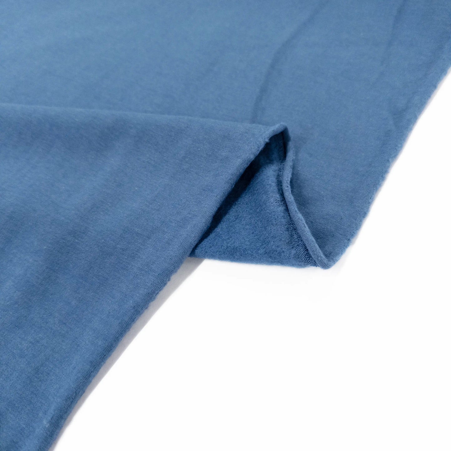 Fleece Backed Bamboo Cotton Knit in Denim Dream
