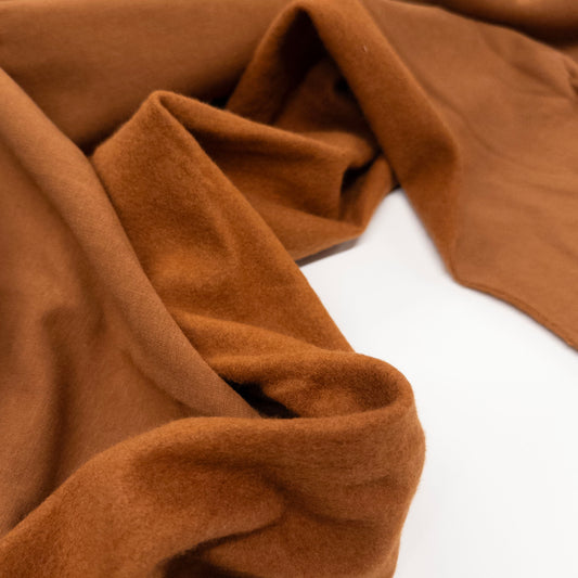 Fleece Backed Bamboo Cotton Knit in Teak