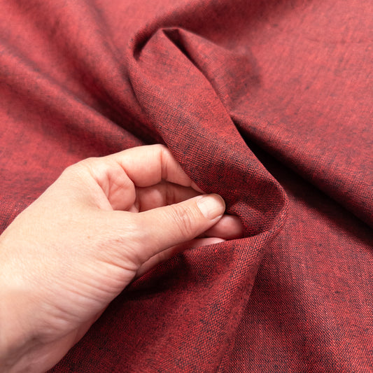 Linen Cotton in Crimson