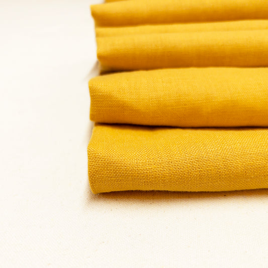 Medium Weight Linen in Mustard
