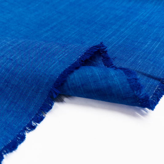Handloom Cotton in Lapis Lazuli