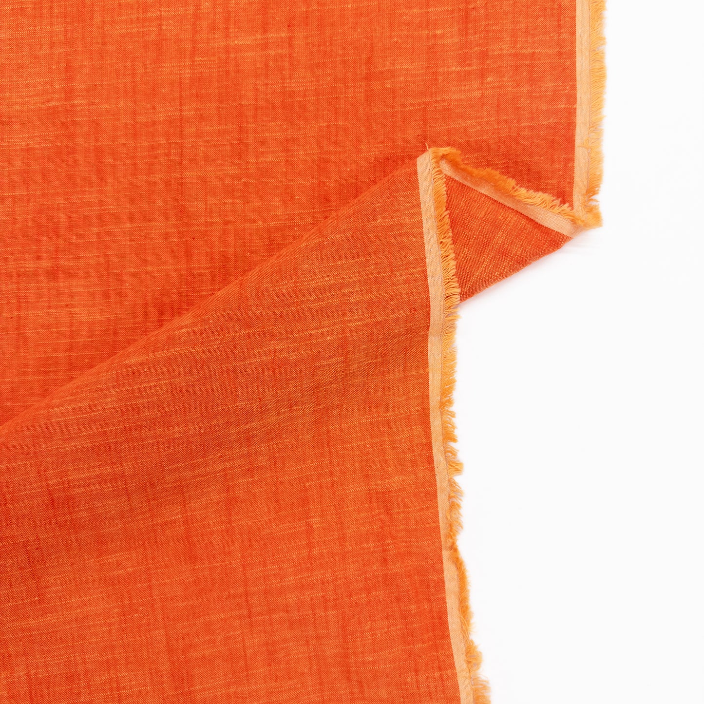 Handloom Cotton in Persimmon