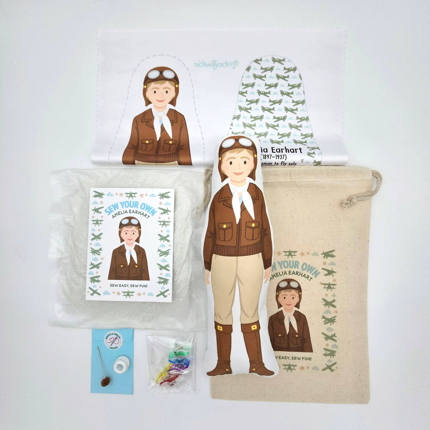 Sew Your Own Amelia Earhart Doll Kit