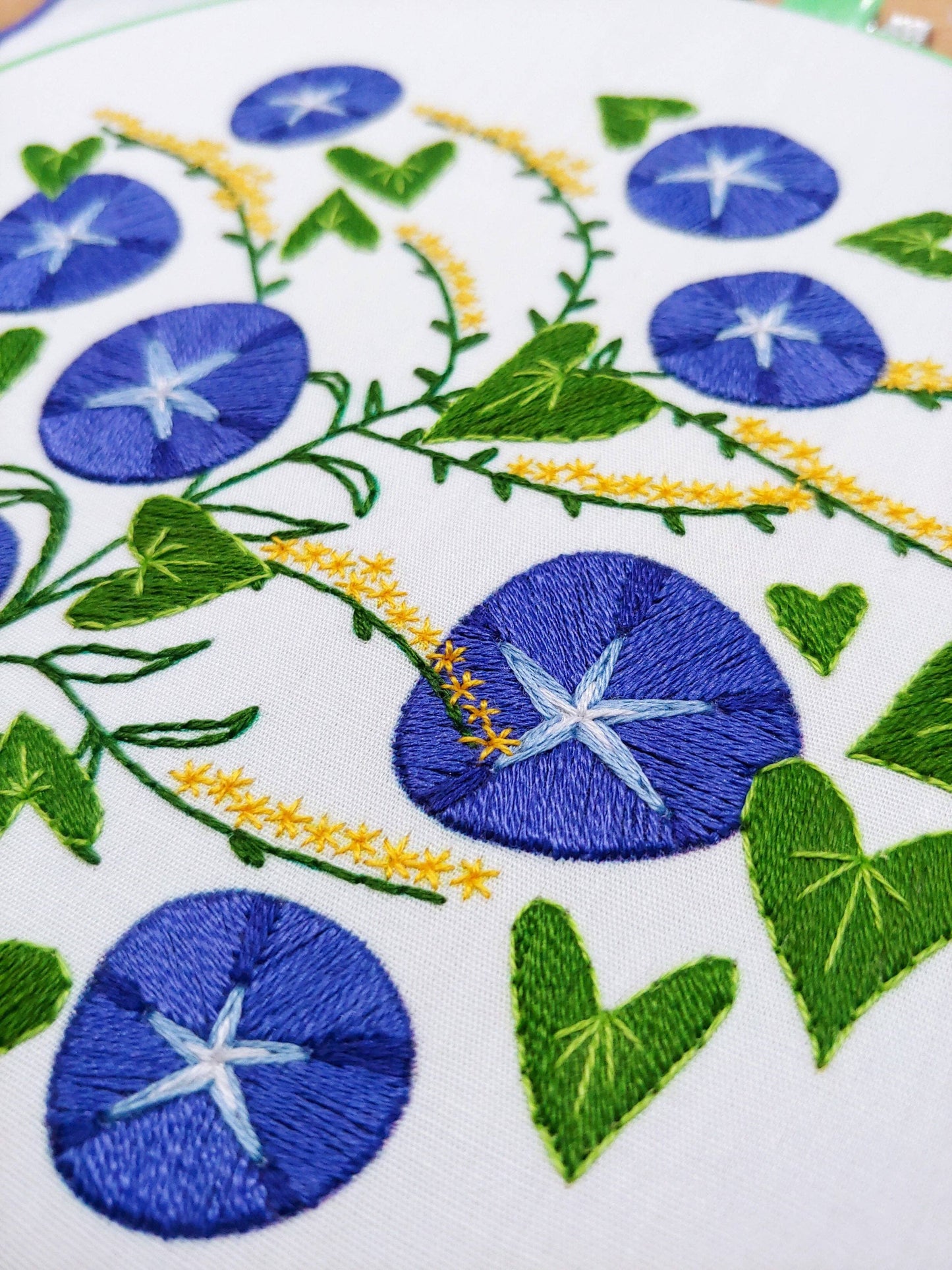 Morning glory embroidery kit