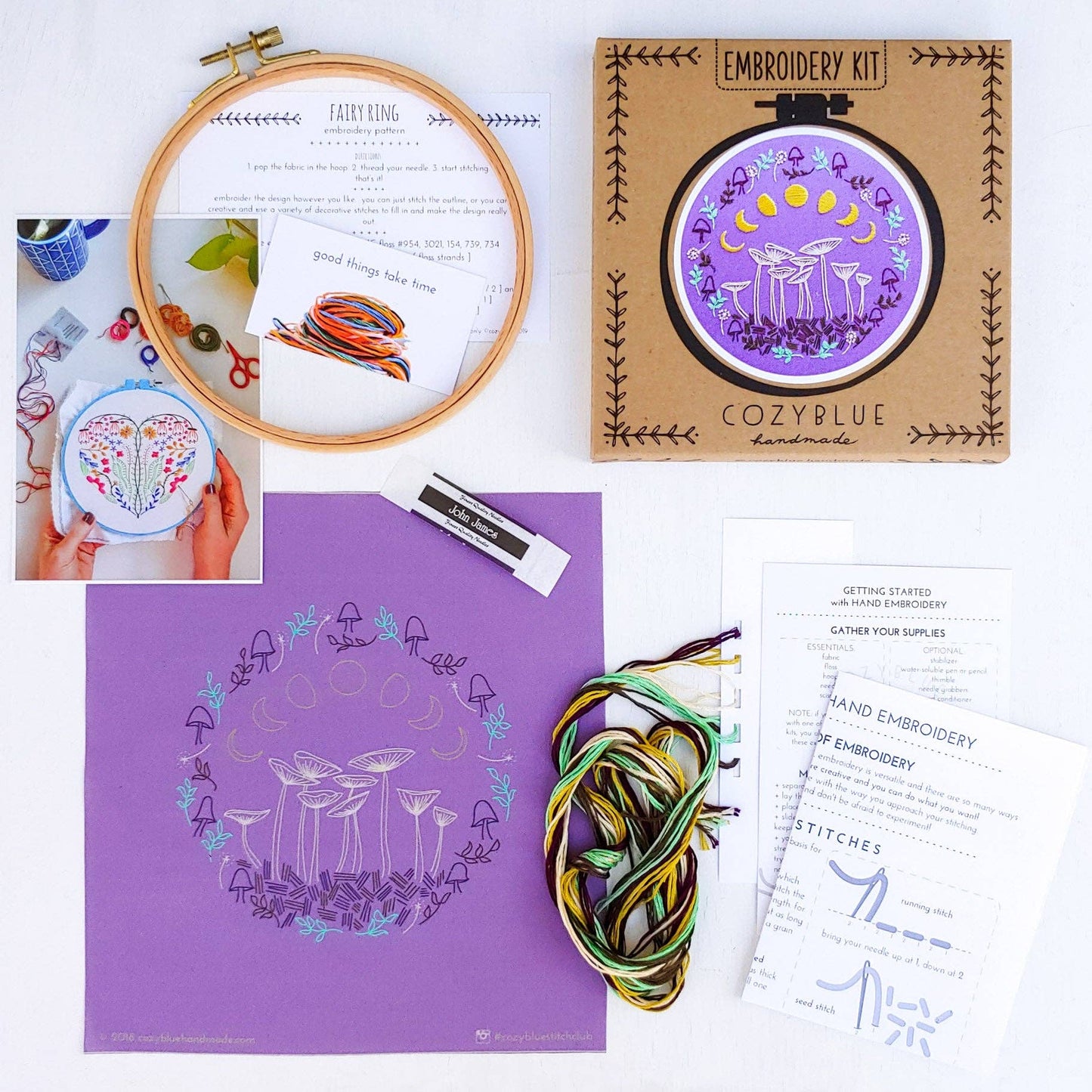 Morning glory embroidery kit