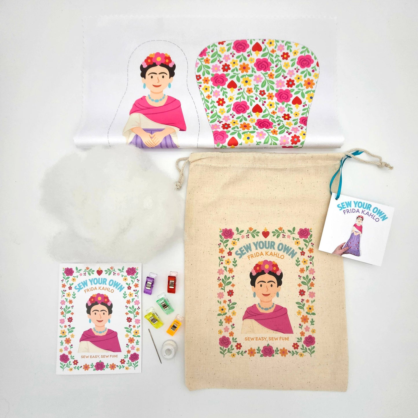 Sew Your Own Frida Kahlo Doll Kit: COMPLETE KIT