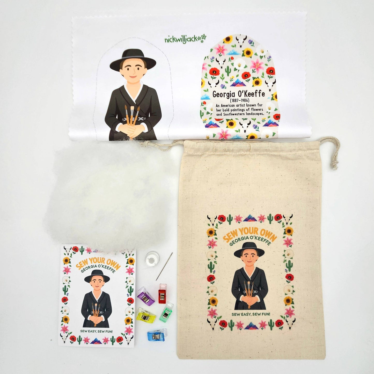 Sew Your Own Georgia O'Keeffe Doll Kit