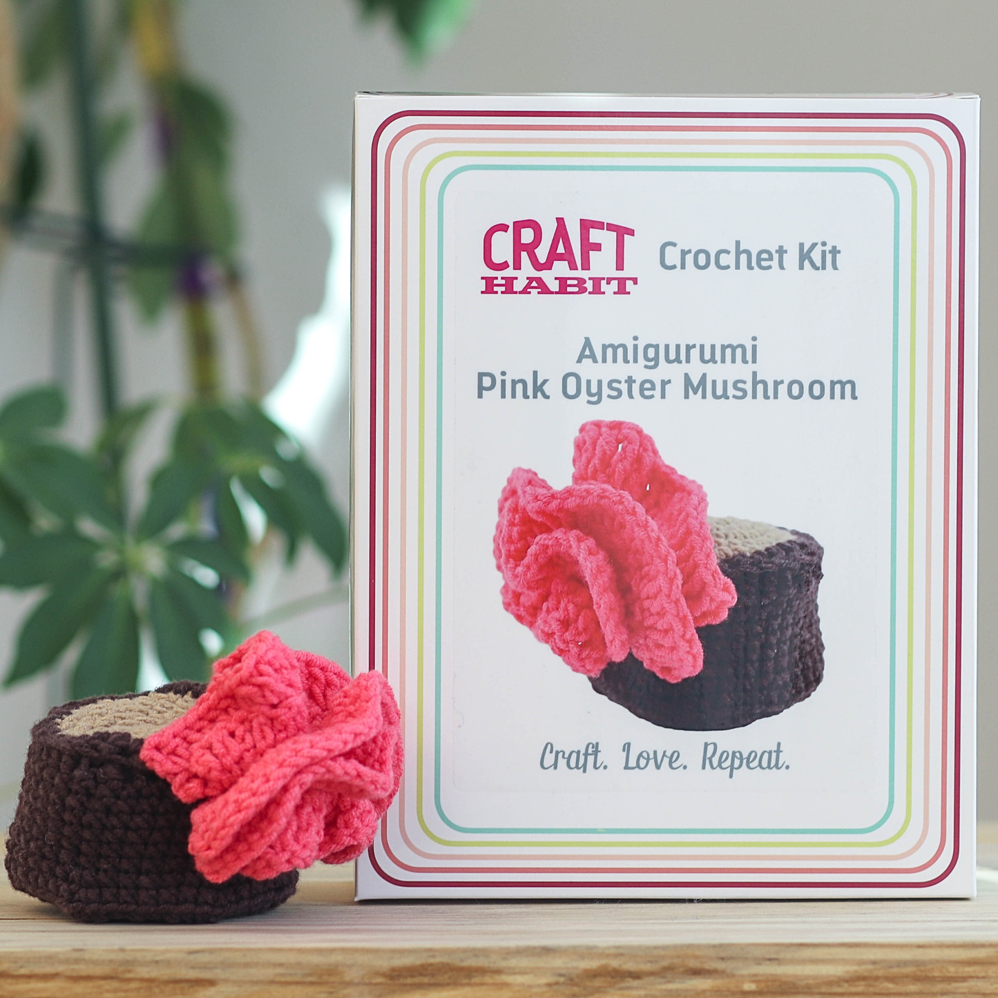Amigurumi Pink Oyster Mushroom Crochet Kit