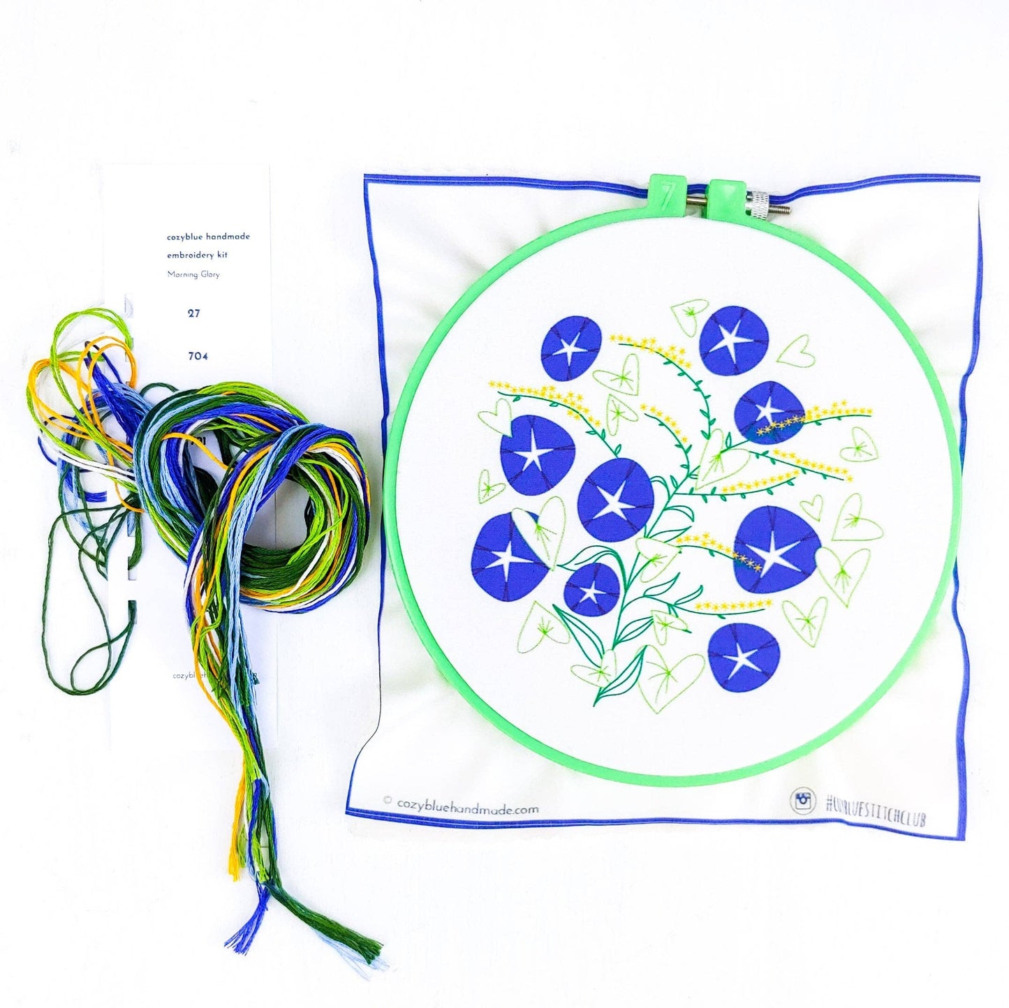 Morning glory embroidery kit