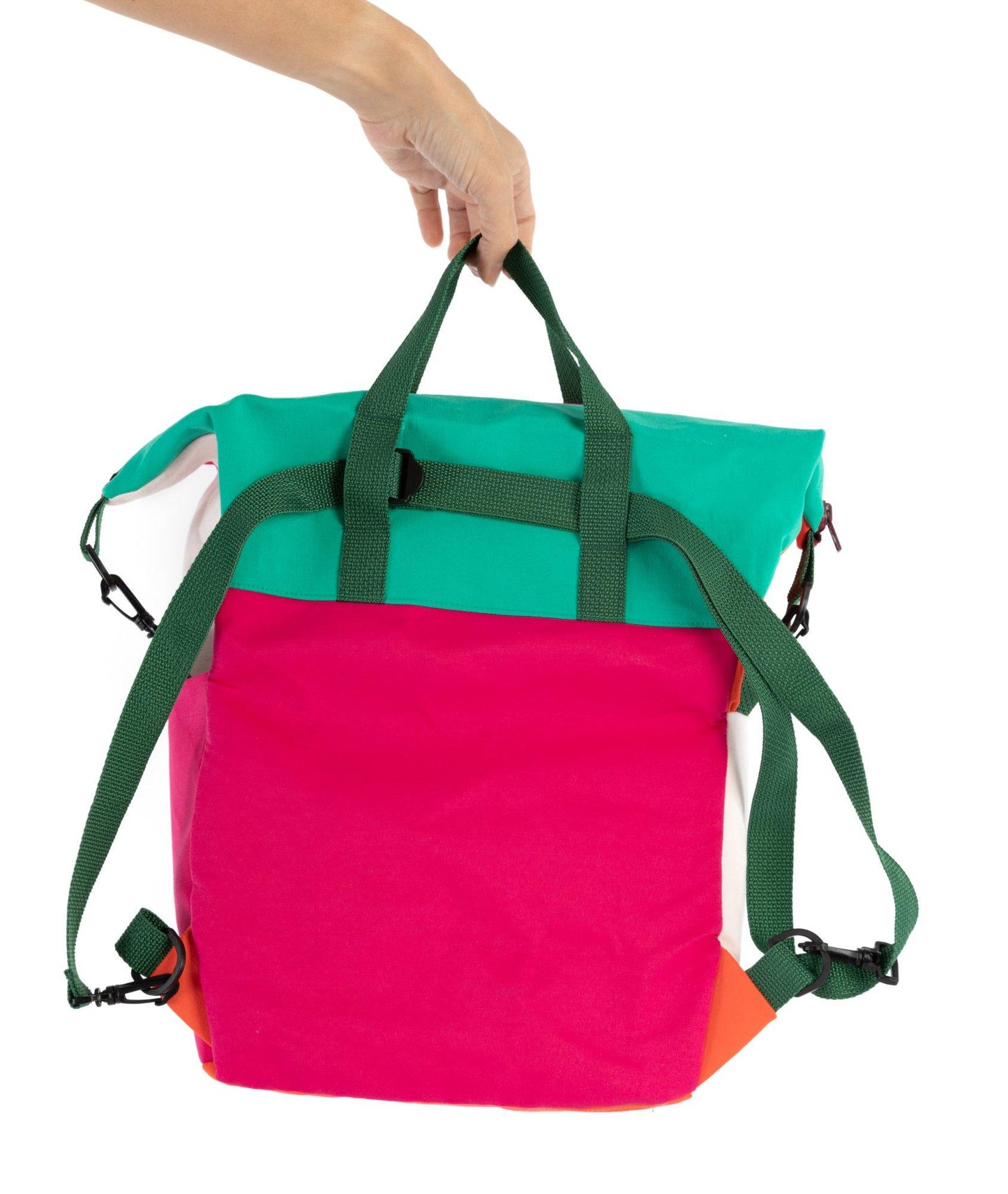 Upcycle fabric remnants to make a funky convertible backpack