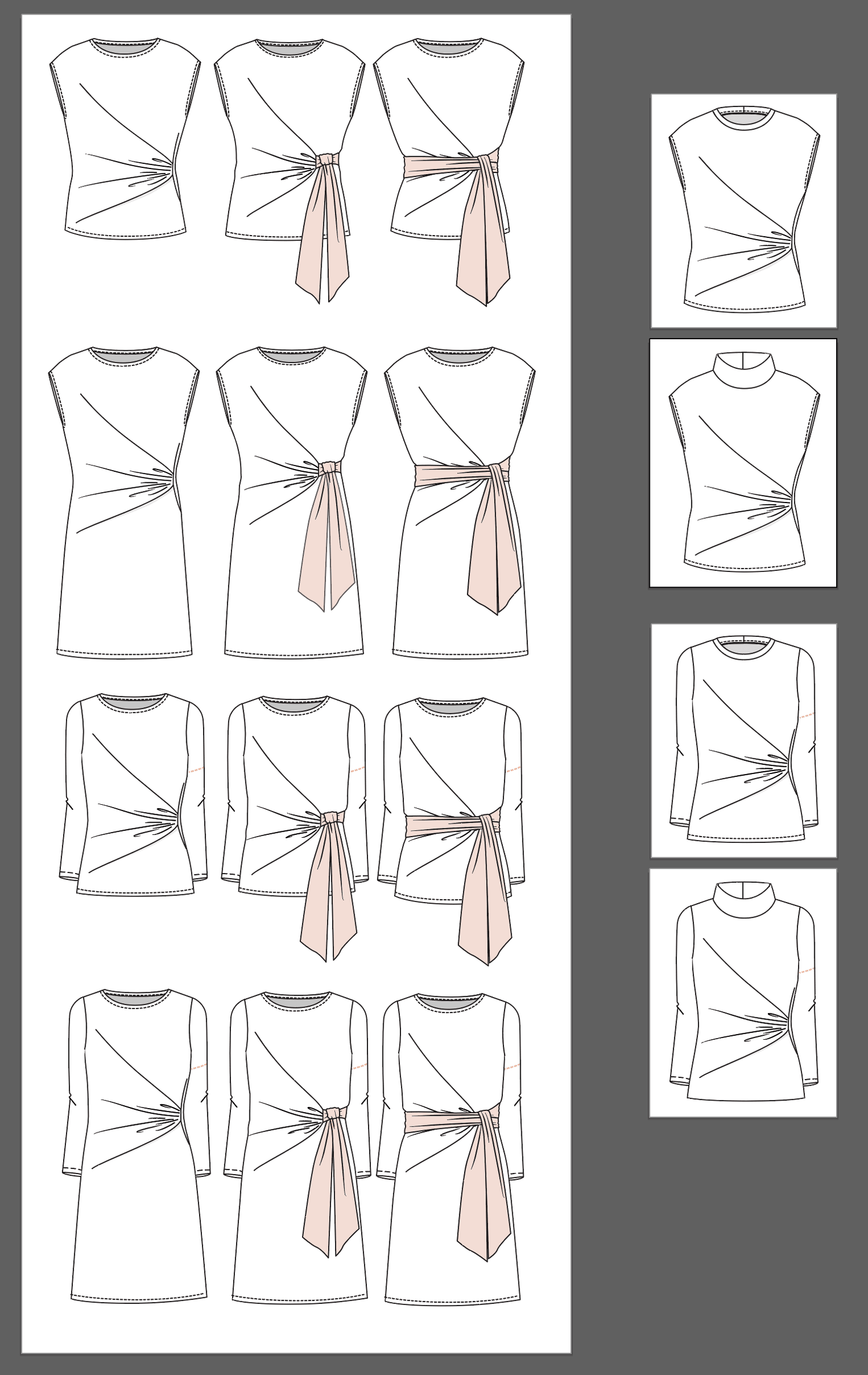 Jalie 3997 - RACHEL - All options included in the pattern