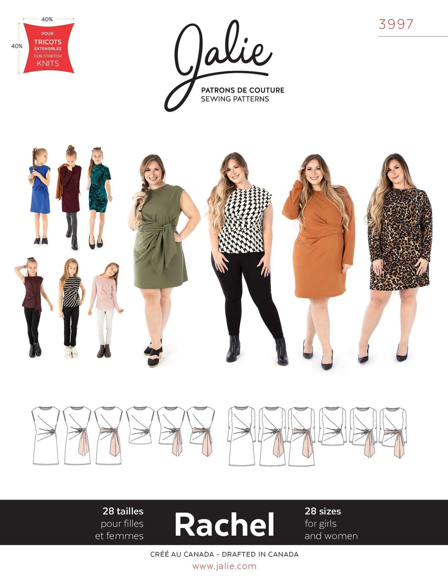 3997 // RACHEL Front-Tie Dress and Top - Jalie