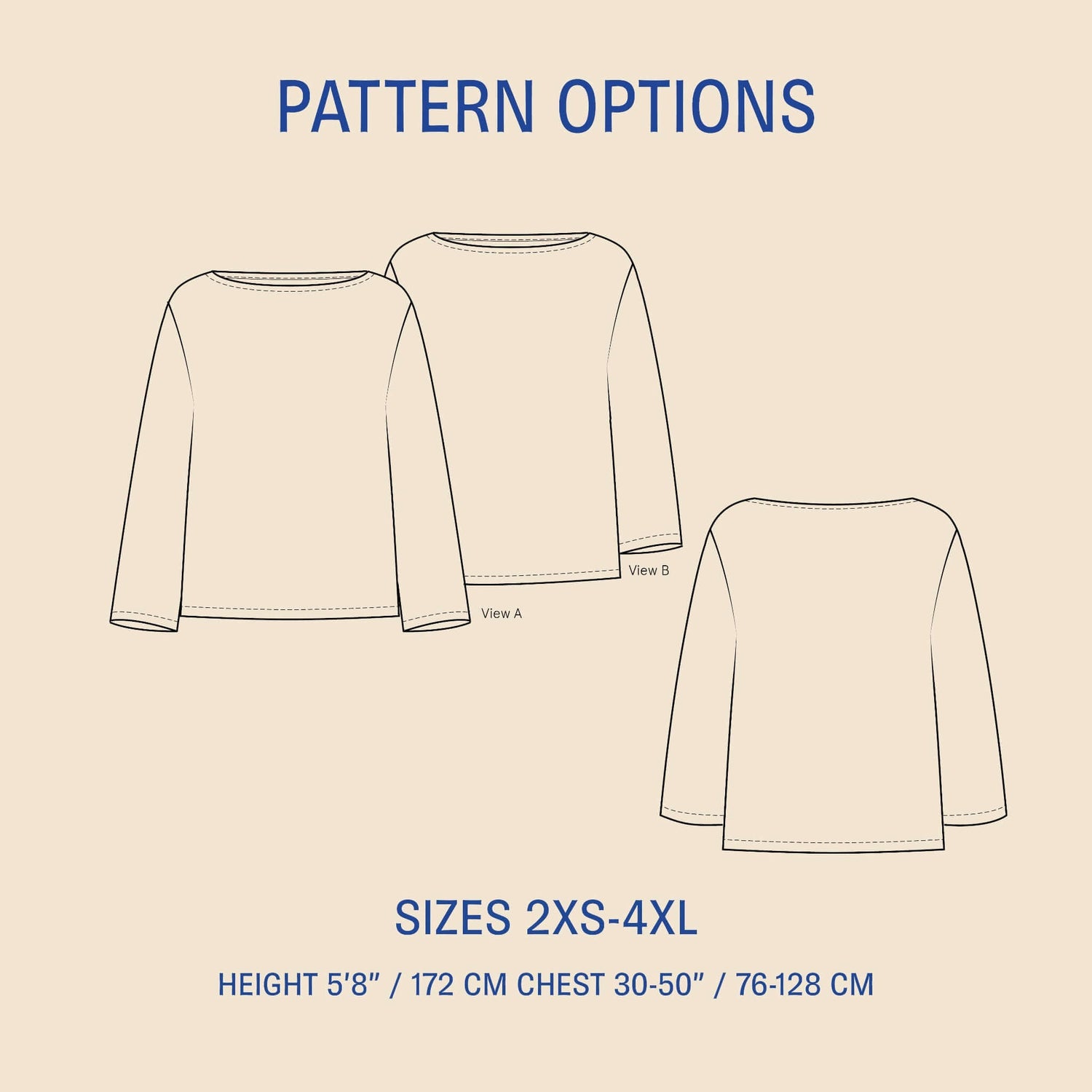 Boatneck Blouse sewing pattern Wardrobe By Me
