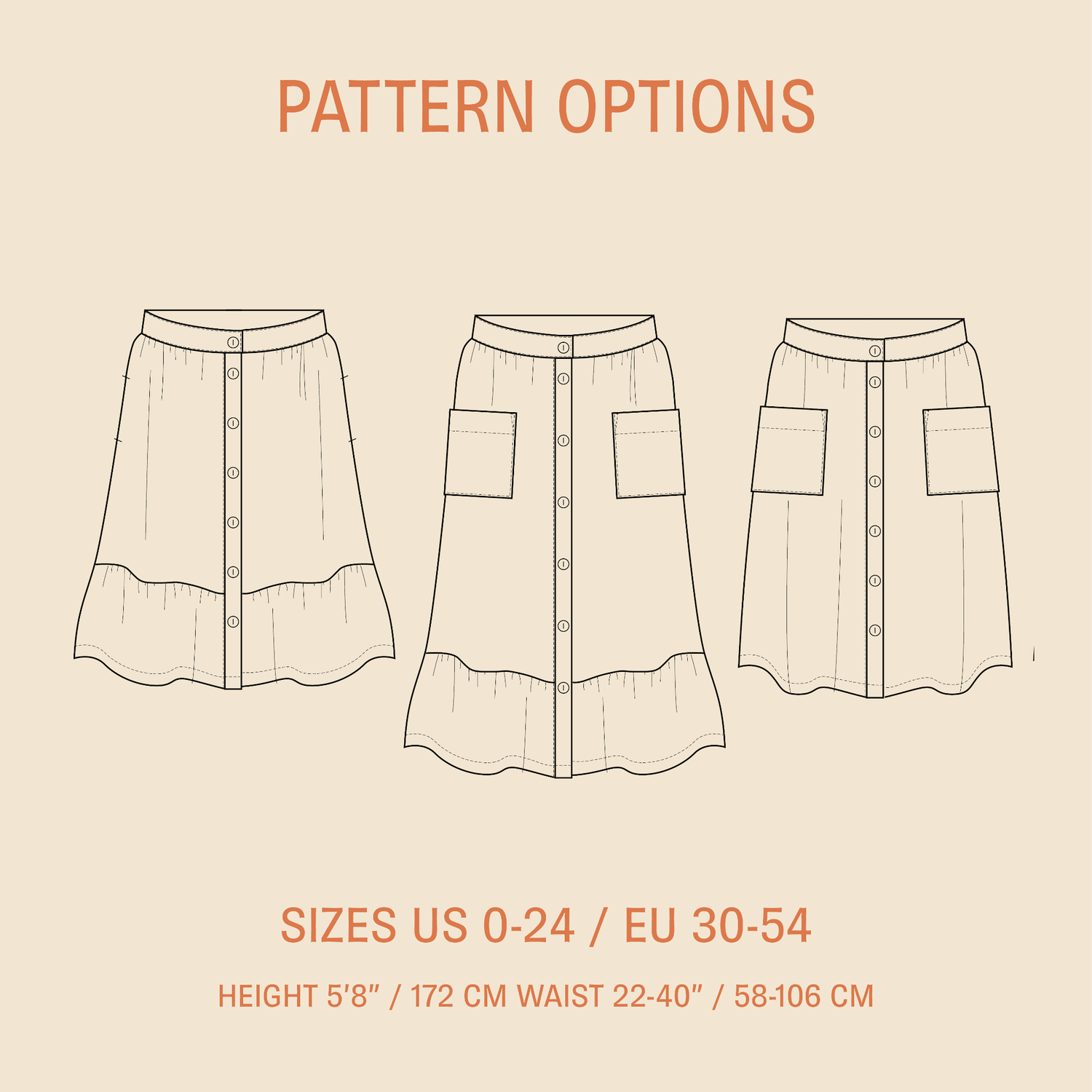 Front Button Skirt Pattern Wardrobe By Me