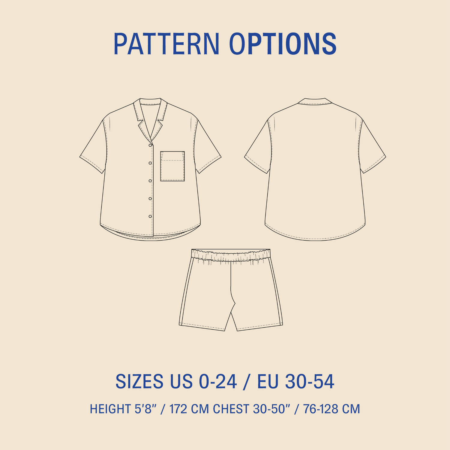 Camp Shirt and Shorts Sewing pattern Wardrobe By Me