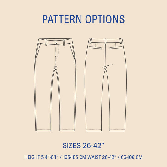 Chino pants sewing pattern Wardrobe By Me