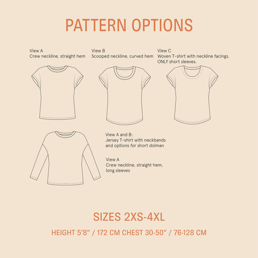 Easy T-shirt Sewing Pattern Wardrobe By Me