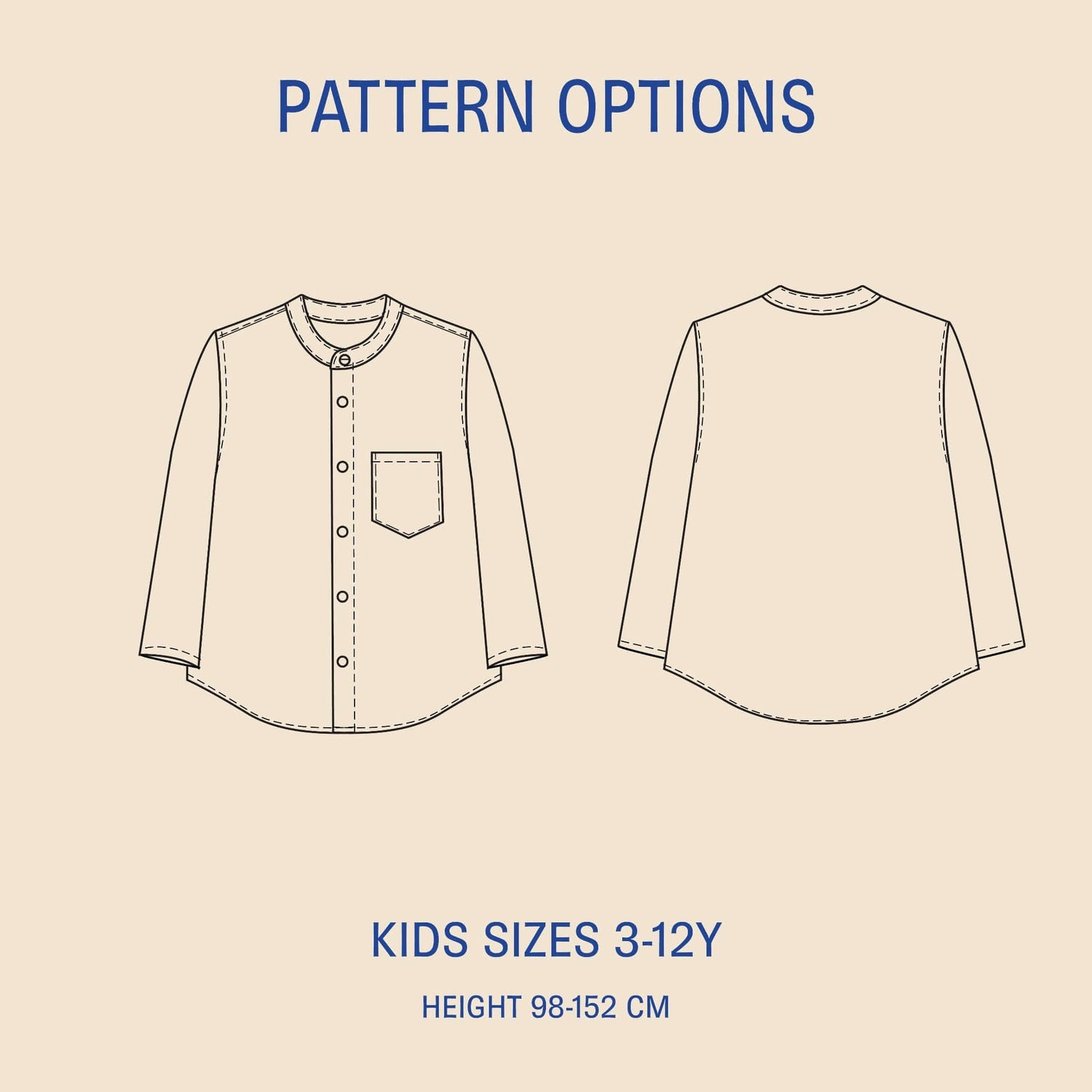 Kids Mini Jensen Shirt sewing pattern Wardrobe By Me