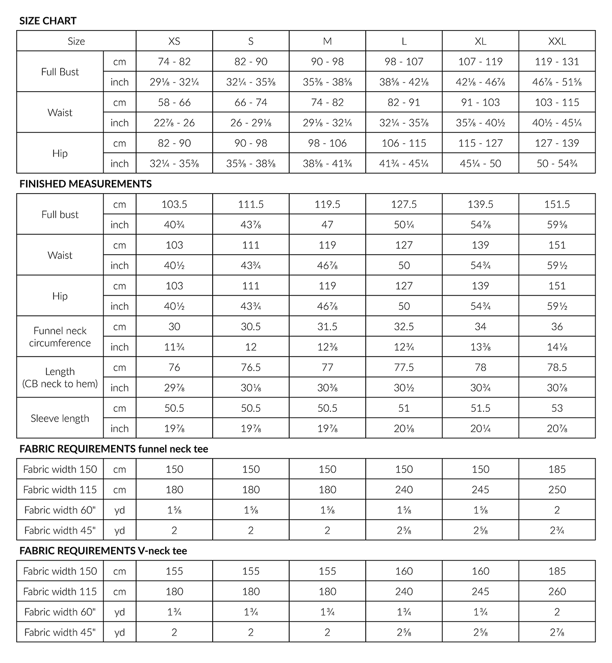 OLO funnel neck & V-neck tee