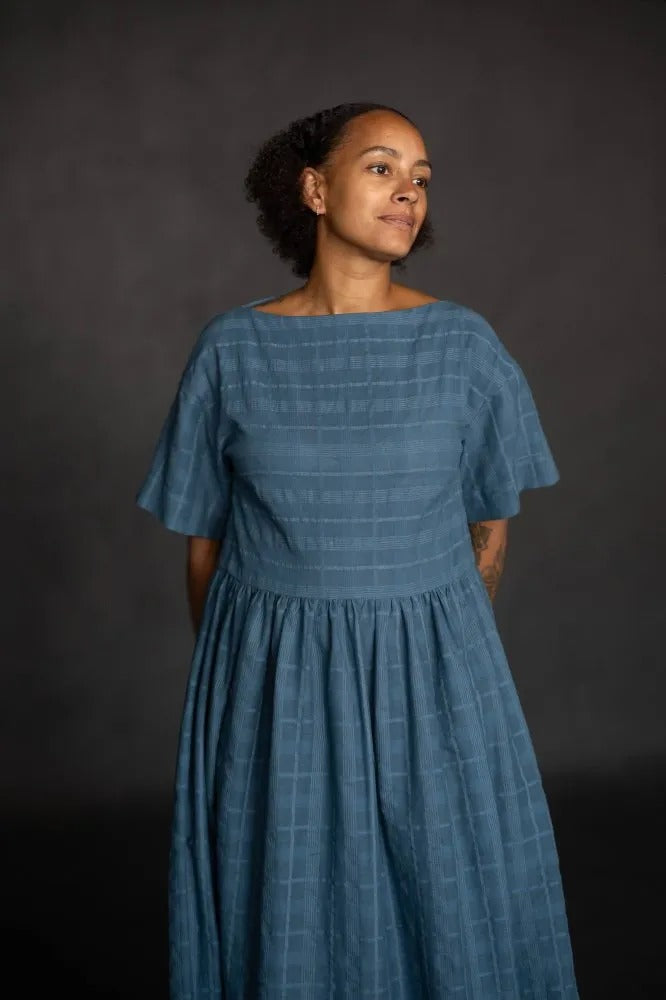 FACTORY HACK Boat Neck & Gathered Skirt *addition