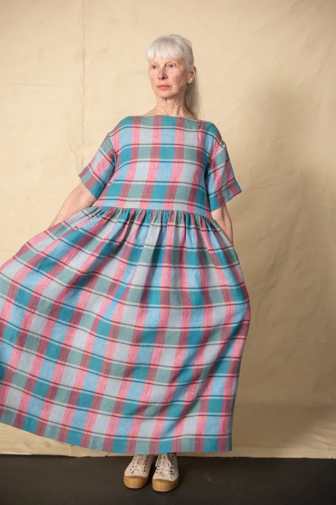 FACTORY HACK Boat Neck & Gathered Skirt *addition