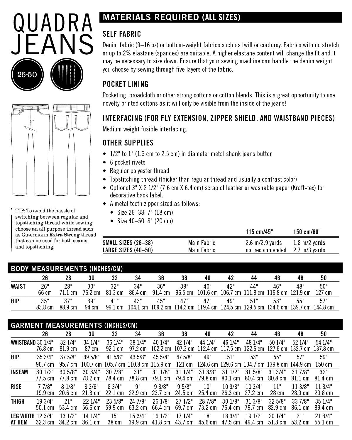 Quadra Jeans PDF