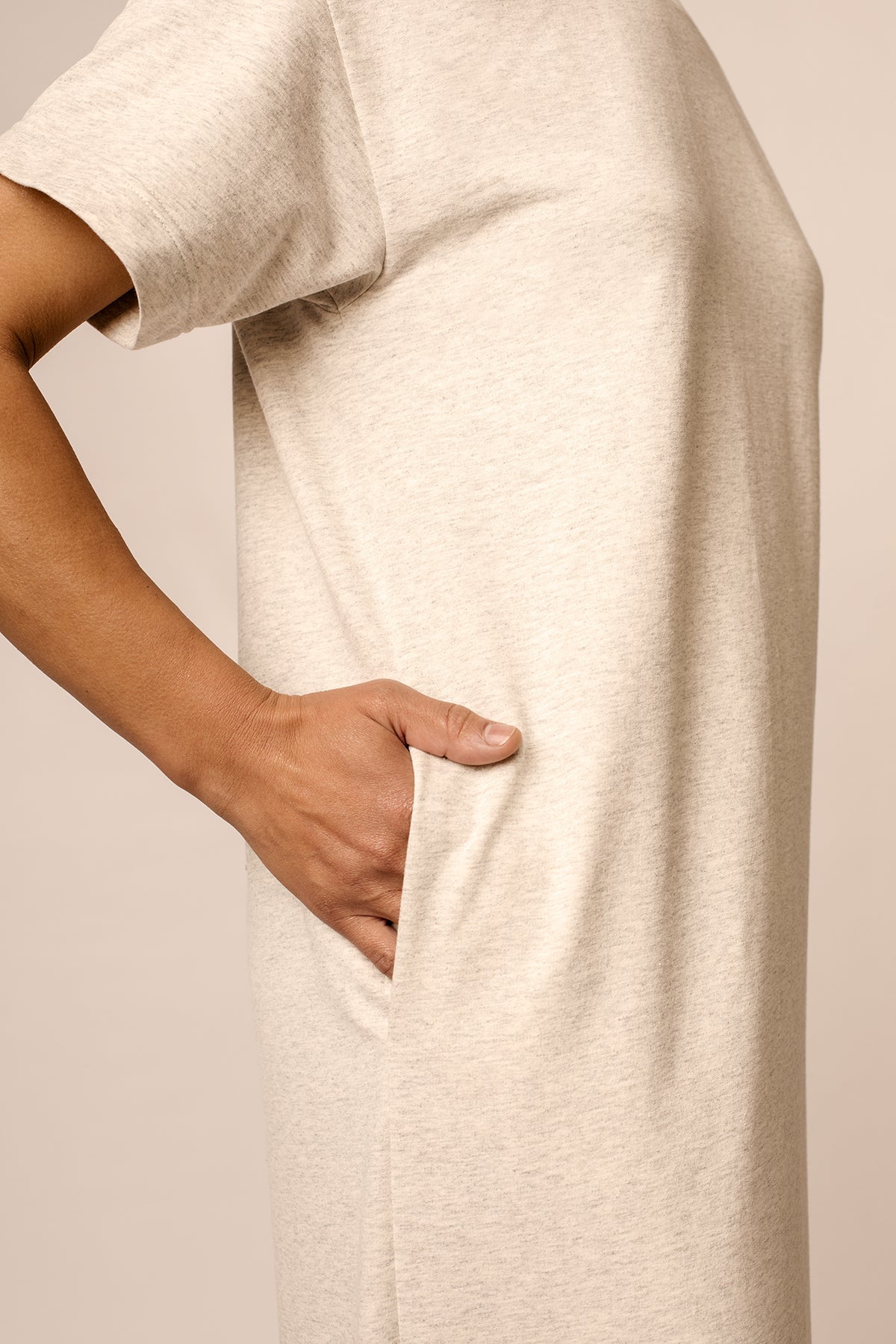 Knit dress with in-seam side pockets sewing pattern