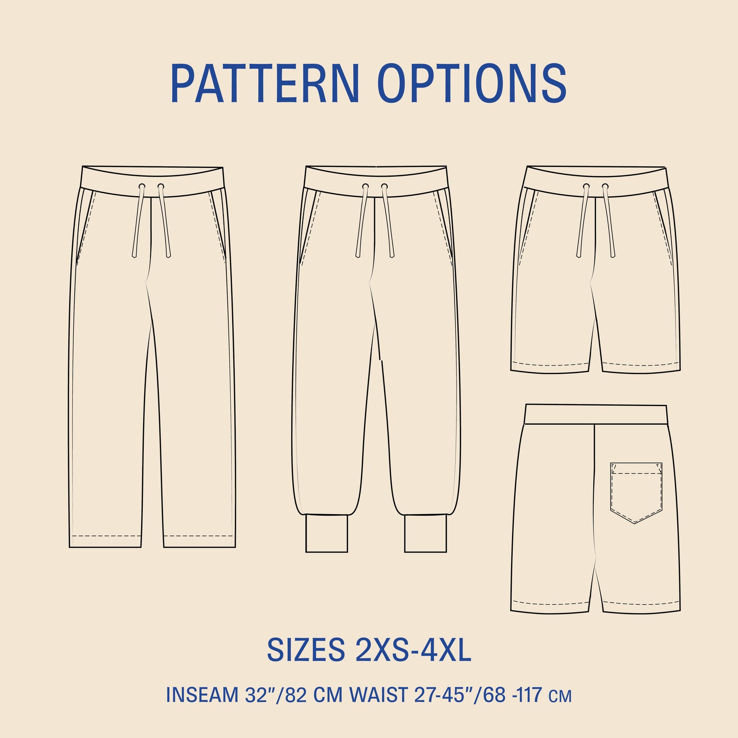 Sweatpants sewing pattern