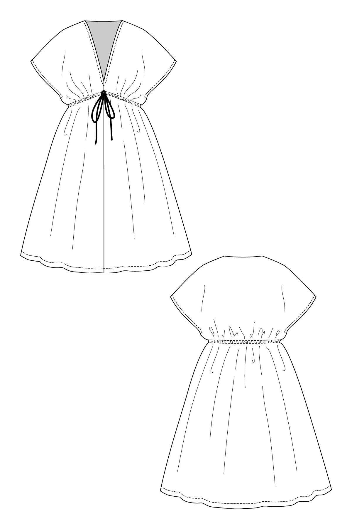 SUVI caftan mini & maxi dress