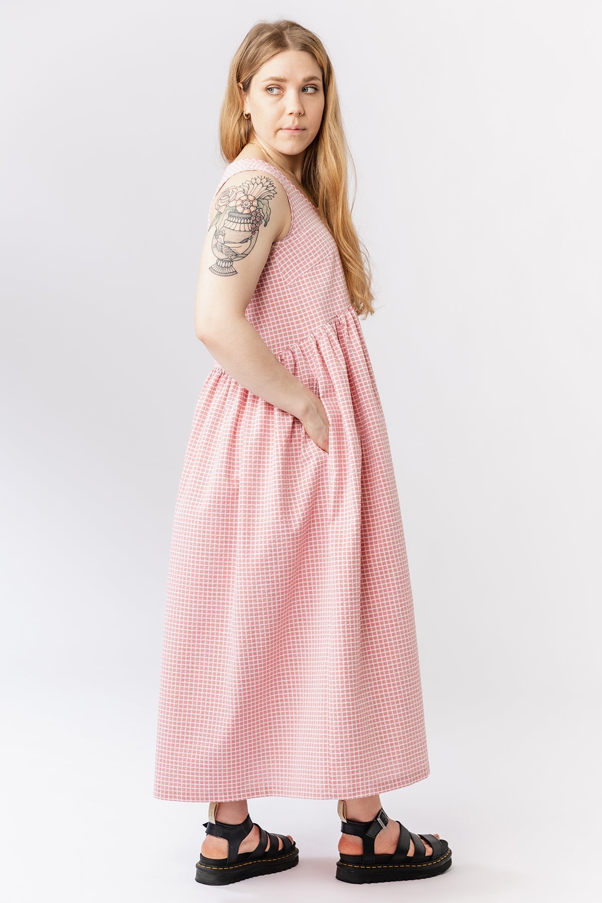 Dress with inseam pockets sewing pattern