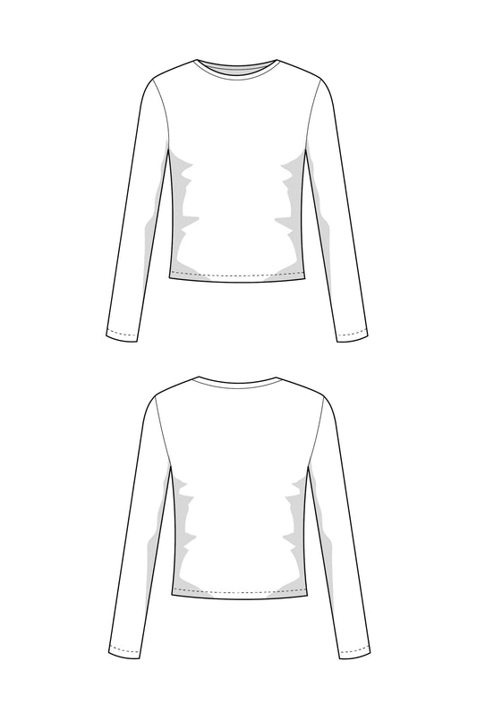 Basic Langarmshirt Schnittmuster