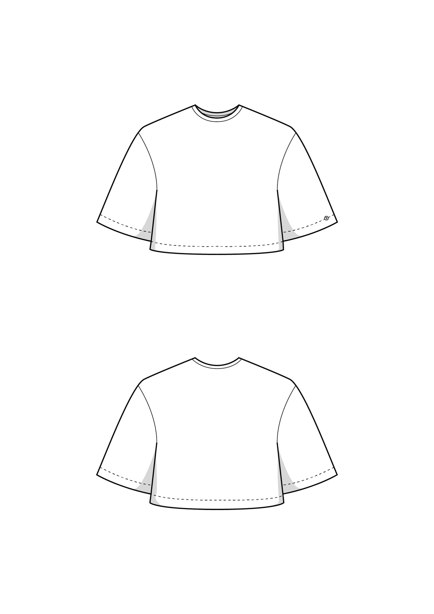 Cropped T-Shirt Schnittmuster