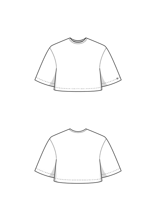 Cropped T-Shirt Schnittmuster