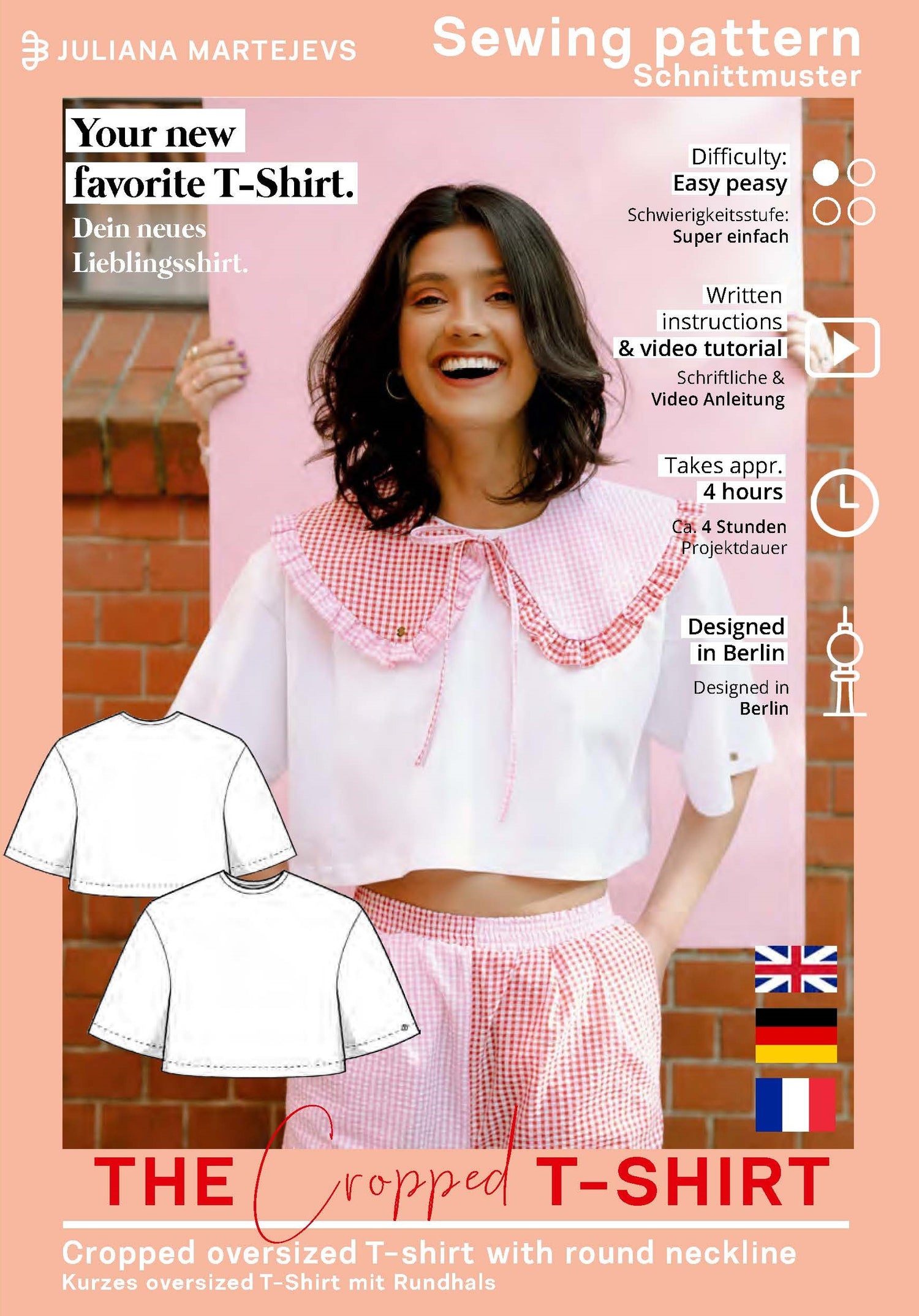 Cropped T-Shirt Schnittmuster