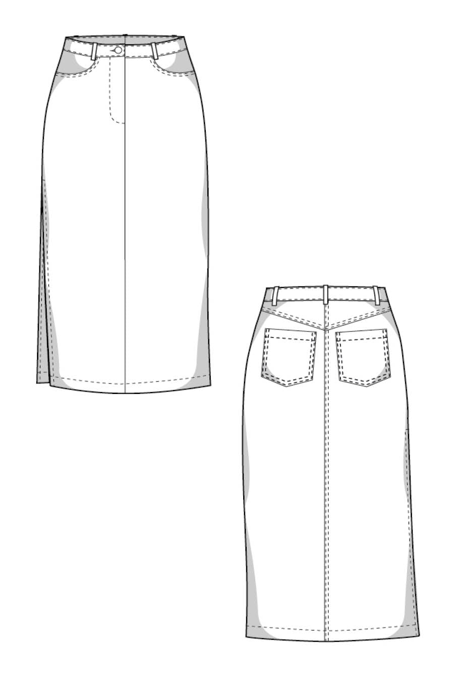 Jeansrock Schnittmuster FRIDA