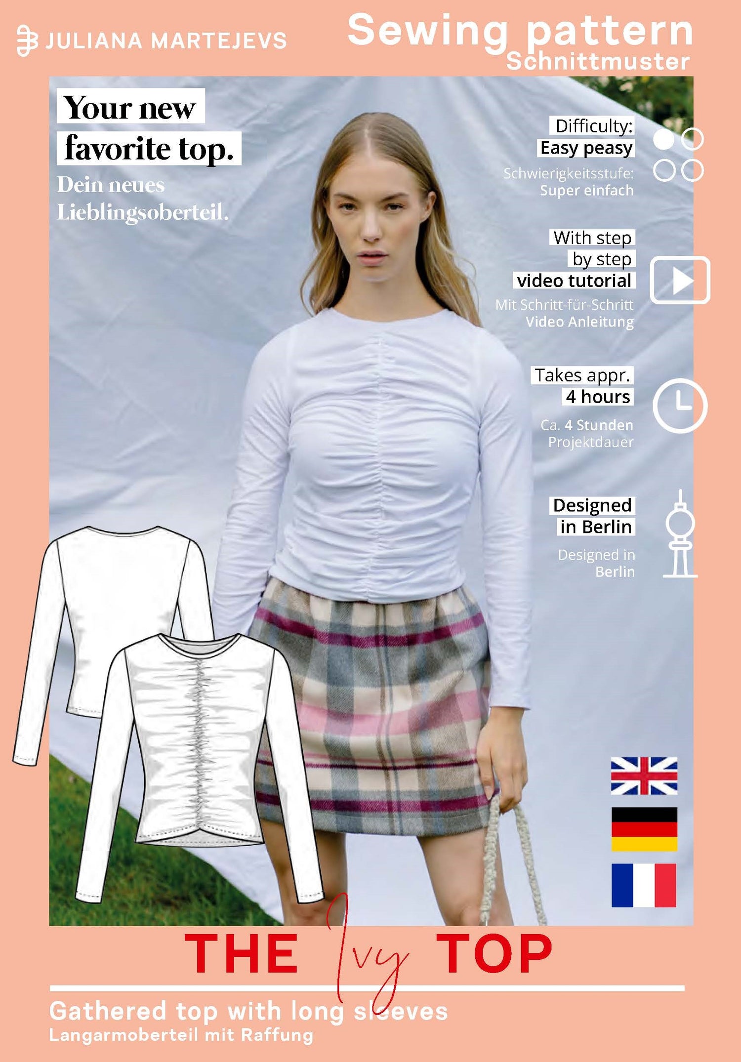 Jersey Top Schnittmuster IVY