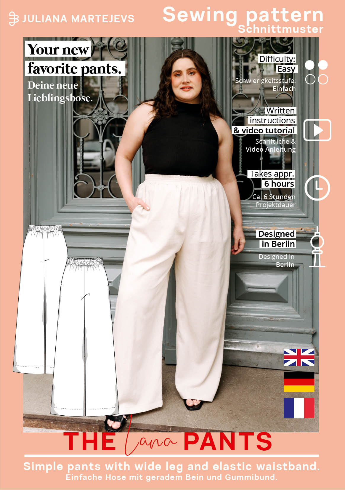 Palazzo Hose Schnittmuster LANA