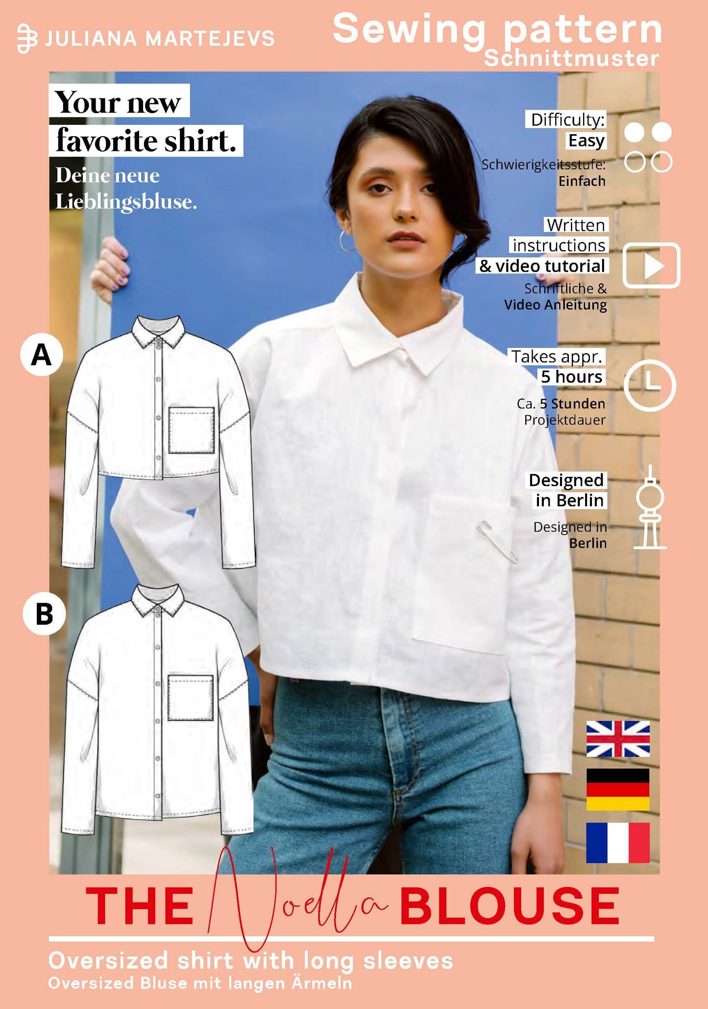 Weite Bluse Schnittmuster NOELLA