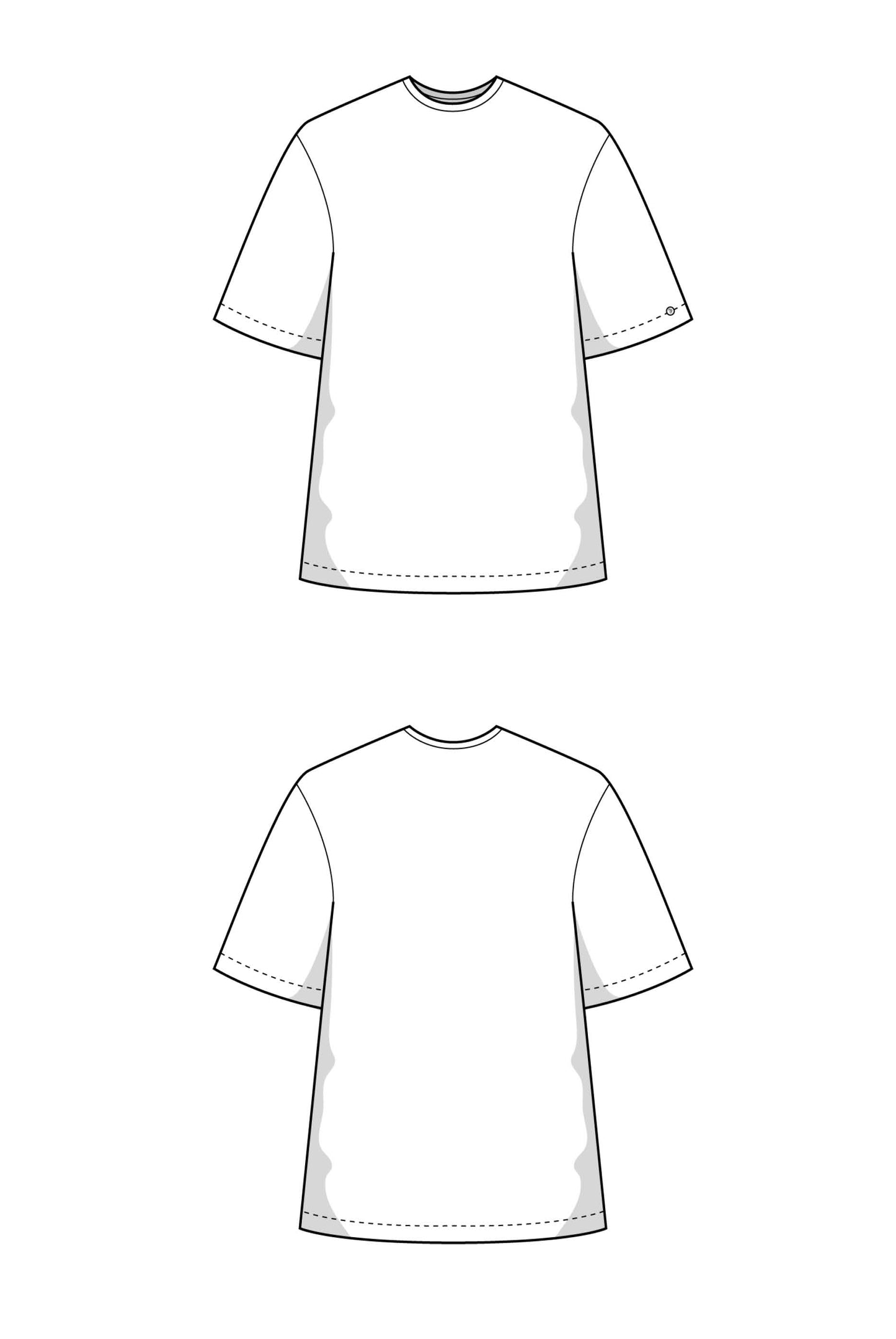 Oversized T-Shirt Schnittmuster