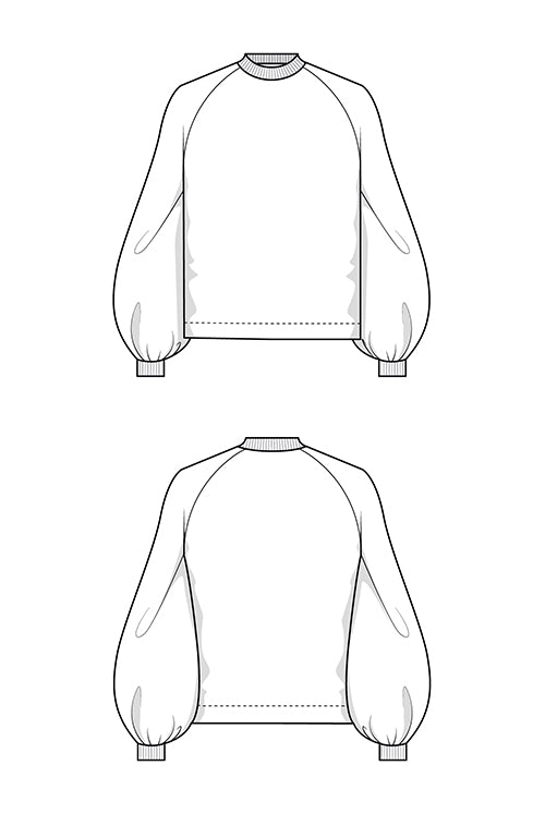 Sweatshirt Pullover Schnittmuster SALLY