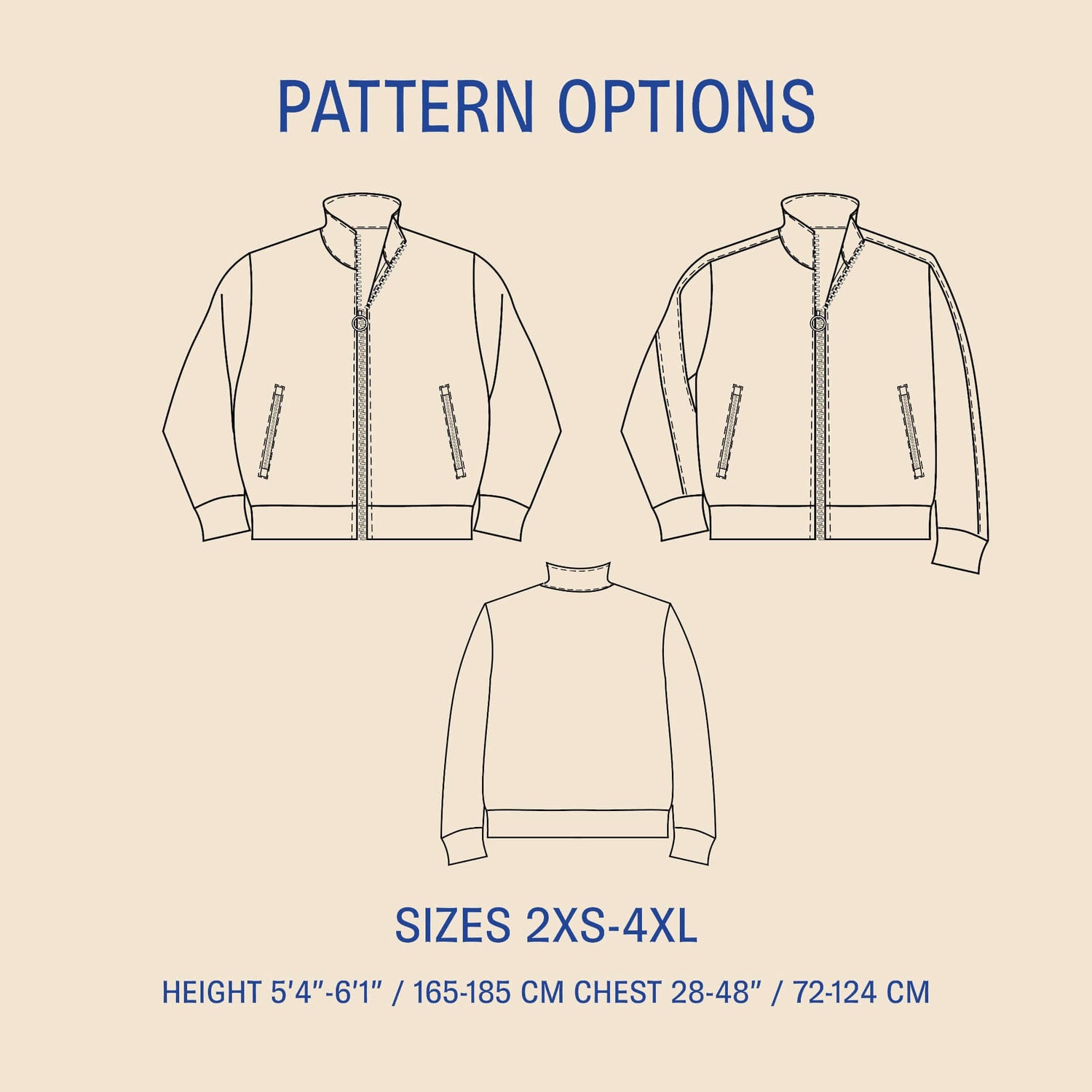 Track Jacket sewing pattern Wardrobe By Me