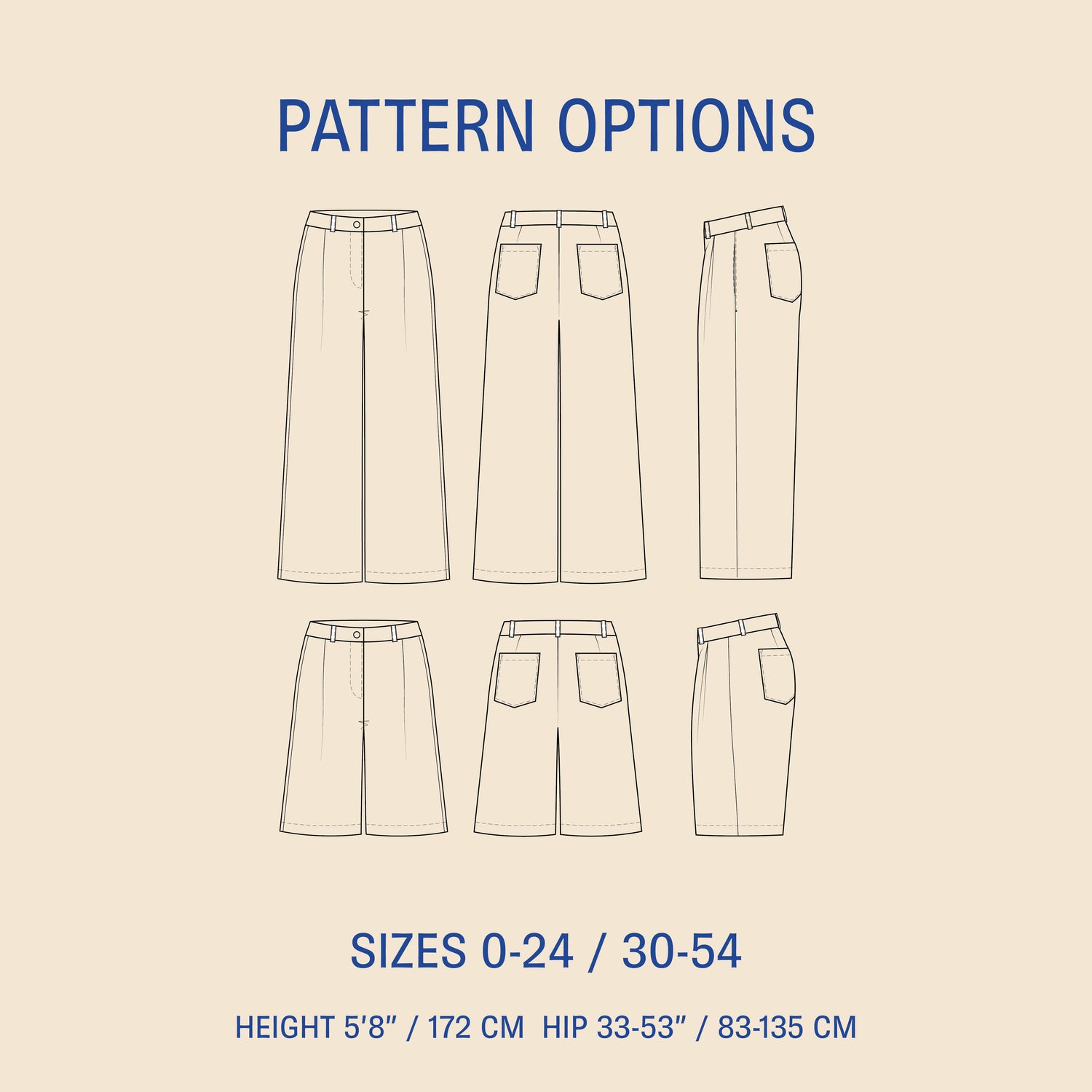 WBM-Bermuda Pants and shorts sewing pattern