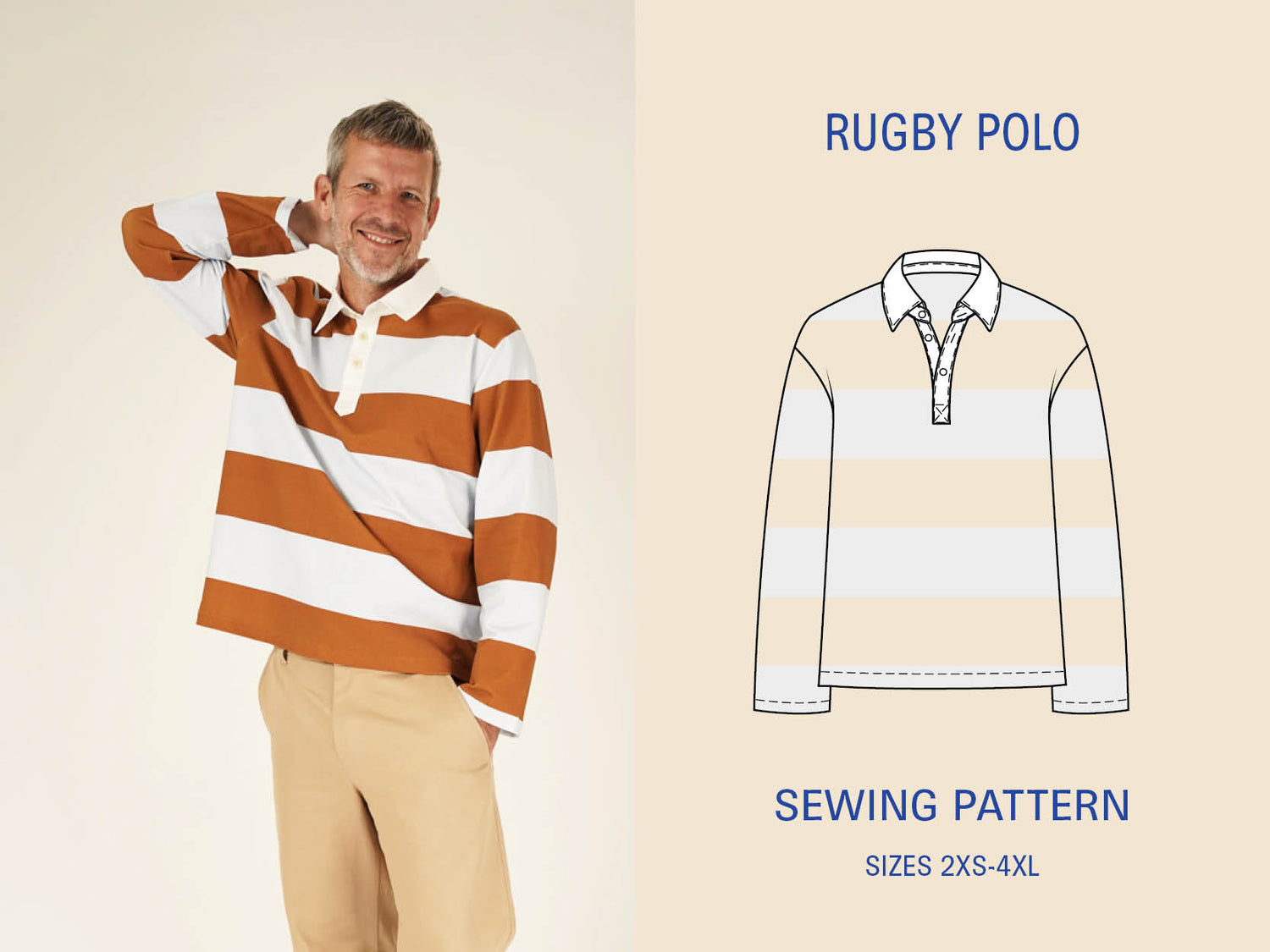 Rugby Polo Shirt sewing pattern