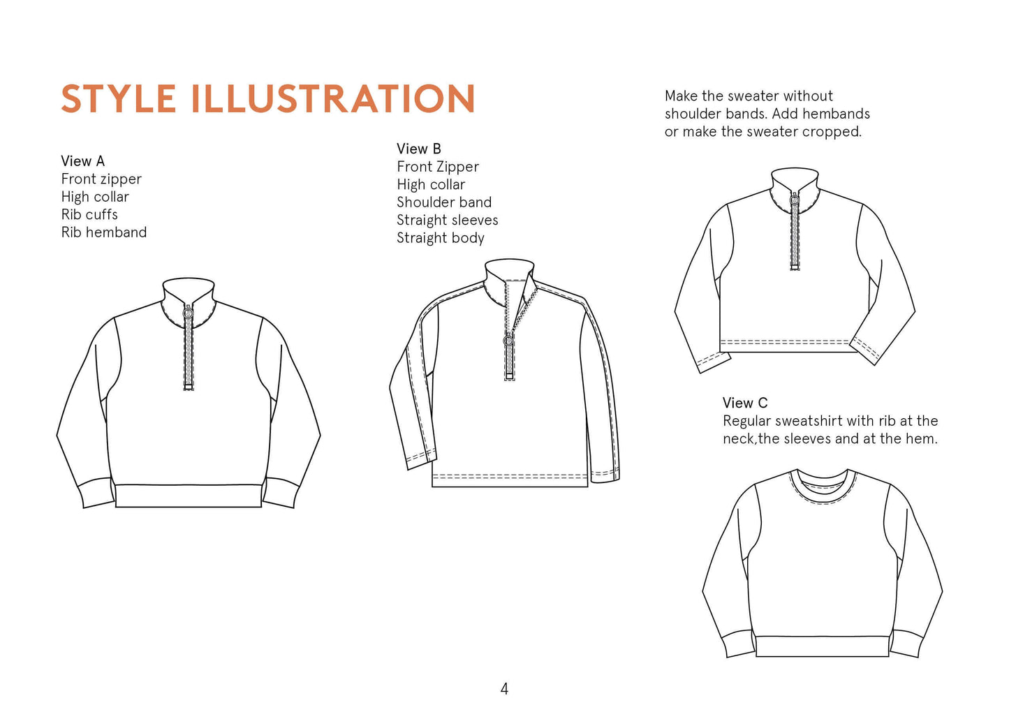 Half zipper sweater Pattern Wardrobe By Me