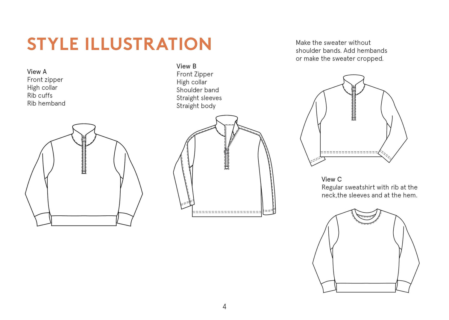 Half zipper sweater Pattern Wardrobe By Me